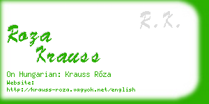 roza krauss business card